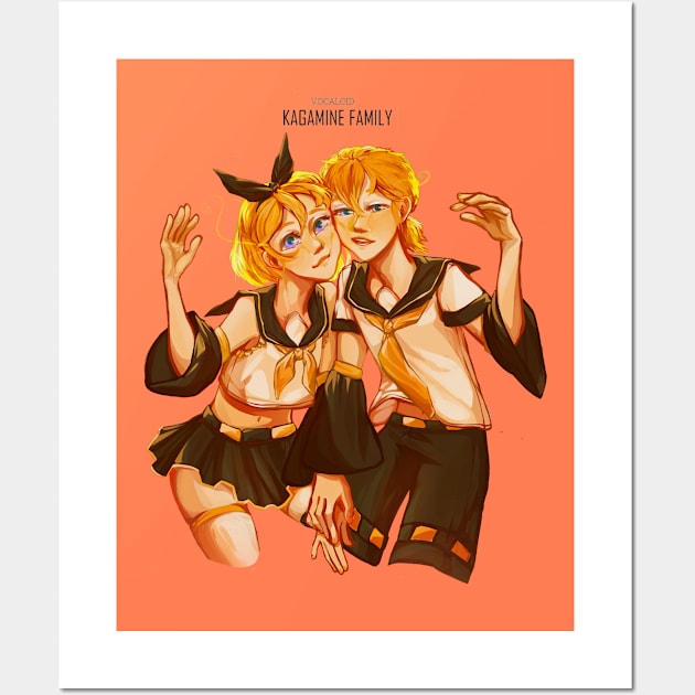 VOCALOID Kagamine family Wall Art by SofiaValtieri